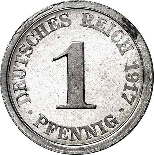 Аверс монеты - 1 пфенниг 1917 года D "Тип 1916-1918" - цена  монеты - Германия, Германская Империя