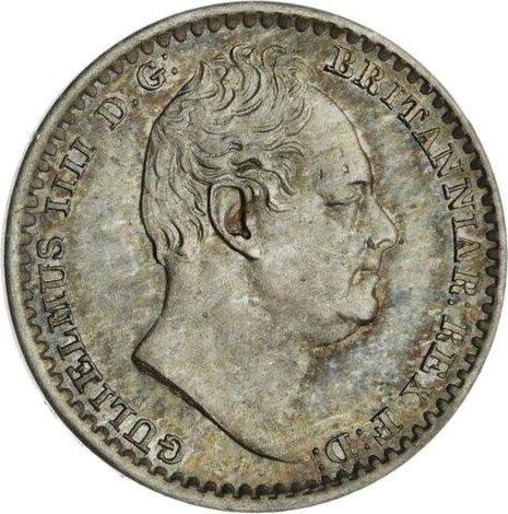 Awers monety - 1 pens 1836 "Maundy" - cena srebrnej monety - Wielka Brytania, Wilhelm IV