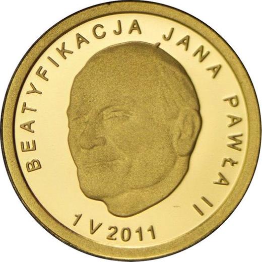 Реверс монеты - 25 злотых 2011 года MW "Беатификация Иоанна Павла II" - цена золотой монеты - Польша, III Республика после деноминации
