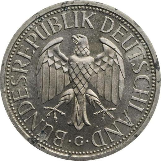 Реверс монеты - 1 марка 1987 года G - цена  монеты - Германия, ФРГ