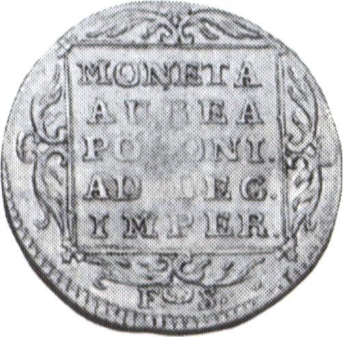 Reverso Ducado 1766 FS "Figura del rey" - valor de la moneda de plata - Polonia, Estanislao II Poniatowski