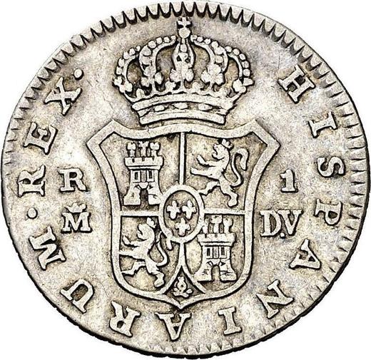 Реверс монеты - 1 реал 1788 года M DV - цена серебряной монеты - Испания, Карл III