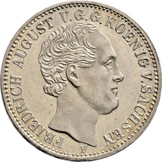 Avers 1/3 Taler 1854 F - Silbermünze Wert - Sachsen-Albertinische, Friedrich August II