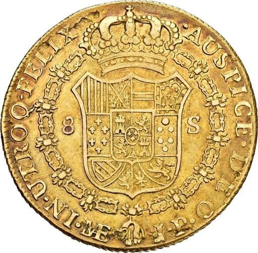 Reverse 8 Escudos 1817 JP - Gold Coin Value - Peru, Ferdinand VII