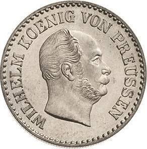 Аверс монеты - 1 серебряный грош 1861 года A - цена серебряной монеты - Пруссия, Вильгельм I