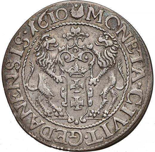 Reverso Ort (18 groszy) 1610 "Gdańsk" - valor de la moneda de plata - Polonia, Segismundo III