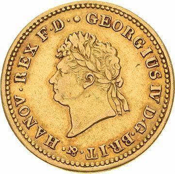 Аверс монеты - 5 талеров 1830 года B - цена золотой монеты - Ганновер, Георг IV