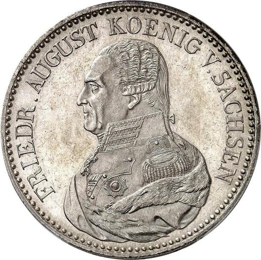 Obverse Thaler 1825 S "Mining" - Silver Coin Value - Saxony-Albertine, Frederick Augustus I