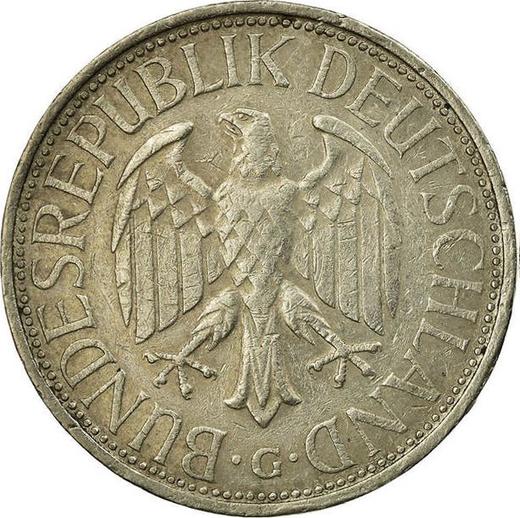 Реверс монеты - 1 марка 1971 года G - цена  монеты - Германия, ФРГ