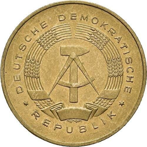 Аверс монеты - 5 марок 1969 года A "20 лет ГДР" Односторонний оттиск - цена  монеты - Германия, ГДР