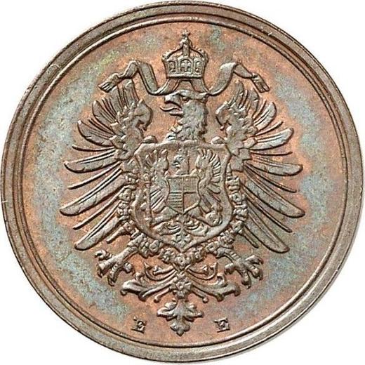 Reverse 1 Pfennig 1887 E "Type 1873-1889" Big point -  Coin Value - Germany, German Empire