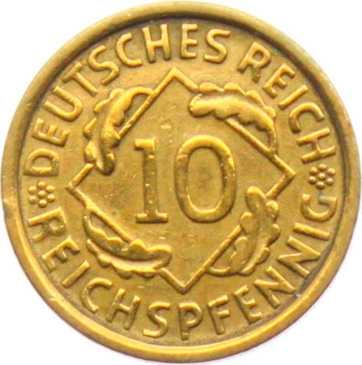 Anverso 10 Reichspfennigs 1932 D - valor de la moneda  - Alemania, República de Weimar