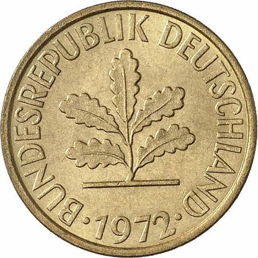 Reverso 5 Pfennige 1972 F - valor de la moneda  - Alemania, RFA