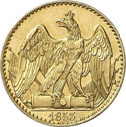Rewers monety - 1/2 friedrich d'or 1853 A - cena złotej monety - Prusy, Fryderyk Wilhelm IV