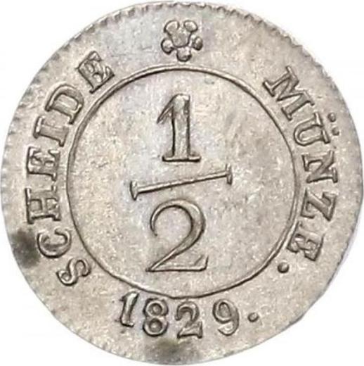 Rewers monety - 1/2 krajcara 1829 "Typ 1824-1837" - cena srebrnej monety - Wirtembergia, Wilhelm I