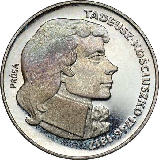 Reverso Pruebas 100 eslotis 1976 MW "Bicentenario de la muerte de Tadeusz Kościuszko" Plata - valor de la moneda de plata - Polonia, República Popular