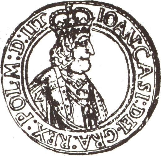 Аверс монеты - 5 дукатов 1649 года GP - цена золотой монеты - Польша, Ян II Казимир