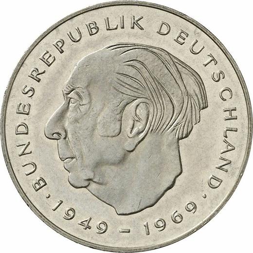 Anverso 2 marcos 1978 J "Theodor Heuss" - valor de la moneda  - Alemania, RFA