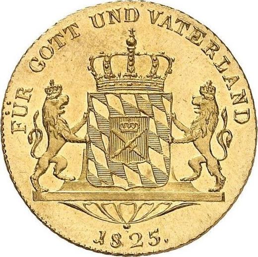 Rewers monety - Dukat 1825 - cena złotej monety - Bawaria, Maksymilian I