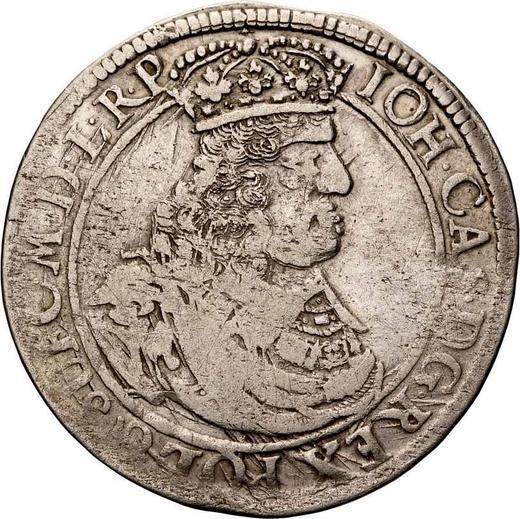 Аверс монеты - Орт (18 грошей) 1666 года IP "Эльблонг" - цена серебряной монеты - Польша, Ян II Казимир