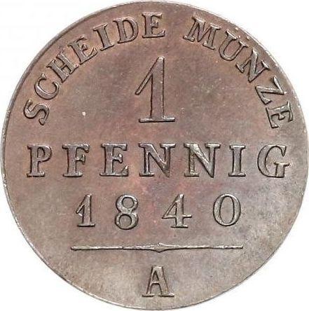 Reverse 1 Pfennig 1840 A -  Coin Value - Saxe-Weimar-Eisenach, Charles Frederick