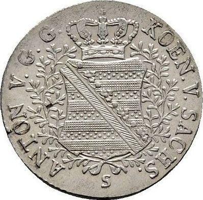 Anverso 1/24 tálero 1828 S - valor de la moneda de plata - Sajonia, Antonio