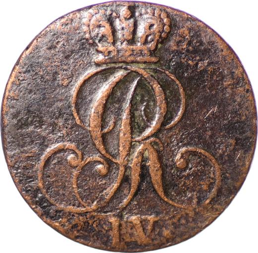 Аверс монеты - 1/4 штюбера 1824 года - цена  монеты - Ганновер, Георг IV
