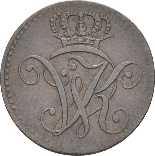 Anverso Heller 1829 - valor de la moneda  - Hesse-Cassel, Guillermo II