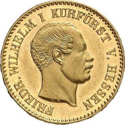 Awers monety - 5 talarów 1851 C.P. - cena złotej monety - Hesja-Kassel, Fryderyk Wilhelm I