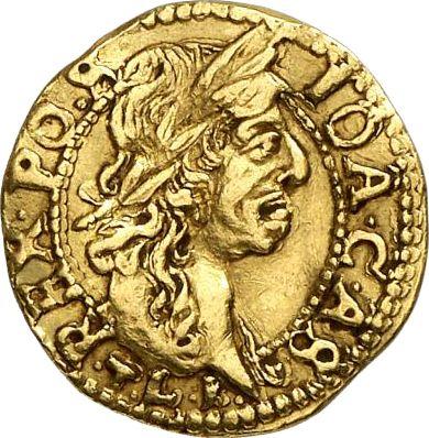 Anverso Medio ducado 1664 TLB "Lituania" - valor de la moneda de oro - Polonia, Juan II Casimiro