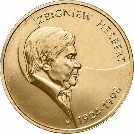 Реверс монеты - 2 злотых 2008 года MW KK "10 лет со дня смерти Збигнева Херберта" - цена  монеты - Польша, III Республика после деноминации