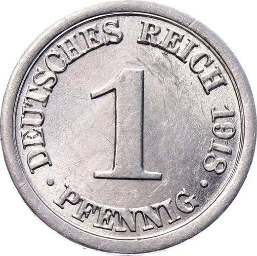Anverso 1 Pfennig 1918 D "Tipo 1916-1918" - valor de la moneda  - Alemania, Imperio alemán