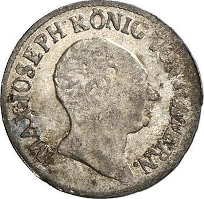 Аверс монеты - 1 крейцер 1817 года - цена серебряной монеты - Бавария, Максимилиан I