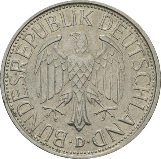 Реверс монеты - 1 марка 1987 года D - цена  монеты - Германия, ФРГ