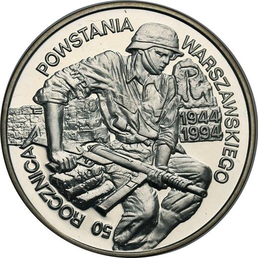 Реверс монеты - 100000 злотых 1994 года MW ET "60-летие Варшавского восстания" - цена серебряной монеты - Польша, III Республика до деноминации