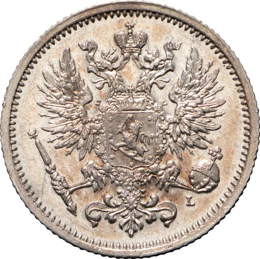 Аверс монеты - 50 пенни 1891 года L - цена серебряной монеты - Финляндия, Великое княжество