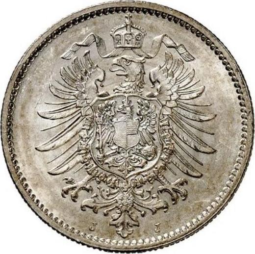 Rewers monety - 1 marka 1883 J "Typ 1873-1887" - cena srebrnej monety - Niemcy, Cesarstwo Niemieckie