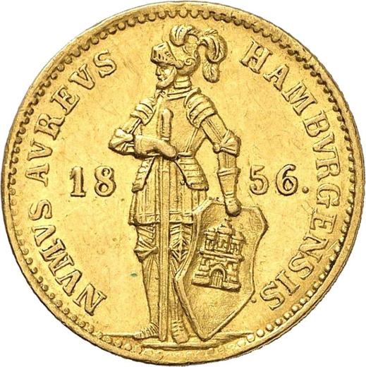 Аверс монеты - Дукат 1856 года - цена  монеты - Гамбург, Вольный город