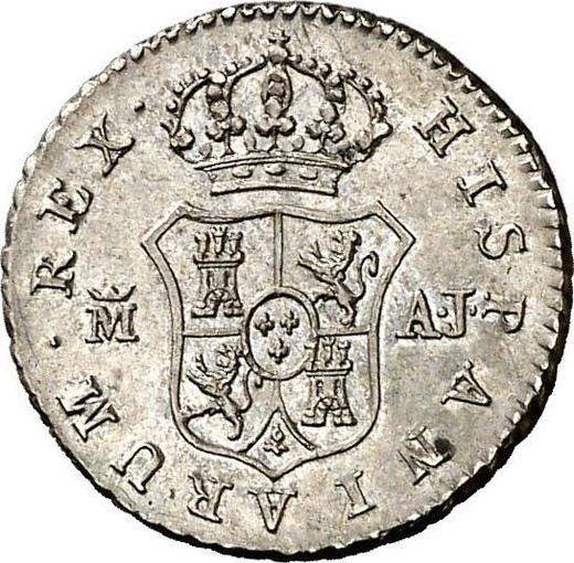 Реверс монеты - 1/2 реала 1826 года M AJ - цена серебряной монеты - Испания, Фердинанд VII