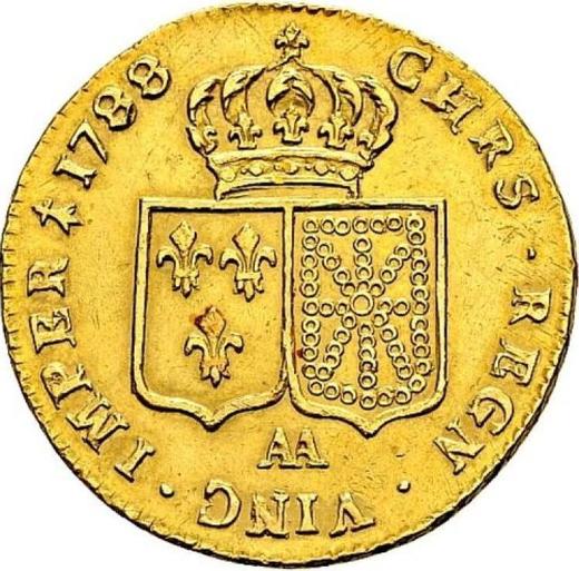 Rewers monety - Podwójny Louis d'Or 1788 AA Metz - cena złotej monety - Francja, Ludwik XVI