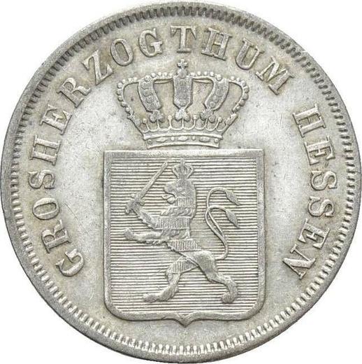 Аверс монеты - 6 крейцеров 1850 года - цена серебряной монеты - Гессен-Дармштадт, Людвиг III