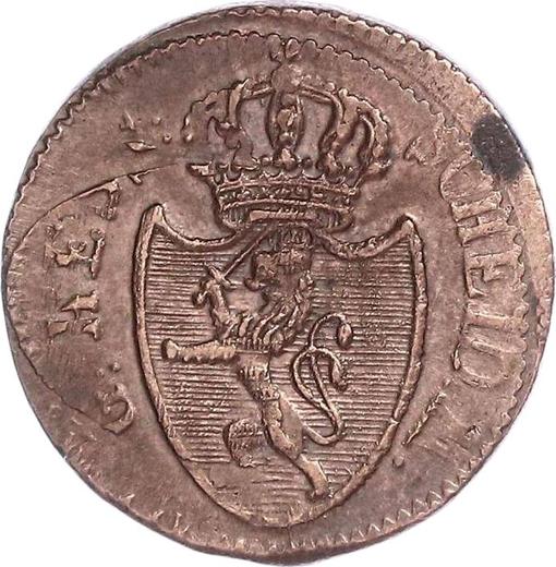 Anverso Medio kreuzer 1817 "Tipo 1809-1817" - valor de la moneda  - Hesse-Darmstadt, Luis I