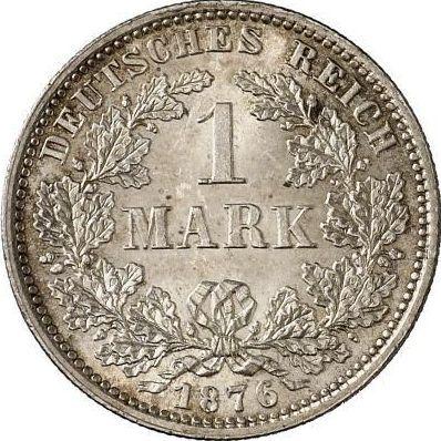 Awers monety - 1 marka 1876 J "Typ 1873-1887" - cena srebrnej monety - Niemcy, Cesarstwo Niemieckie