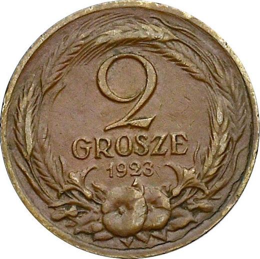 Obverse Pattern 2 Grosze 1923 Bronze -  Coin Value - Poland, II Republic