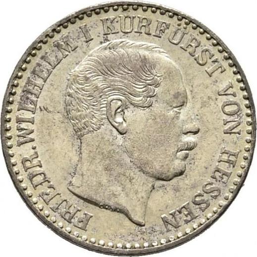Аверс монеты - 2 1/2 серебряных гроша 1860 года C.P. - цена серебряной монеты - Гессен-Кассель, Фридрих Вильгельм I