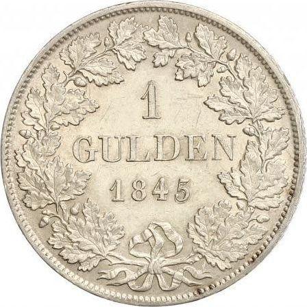 Rewers monety - 1 gulden 1845 "Typ 1837-1845" - cena srebrnej monety - Badenia, Leopold