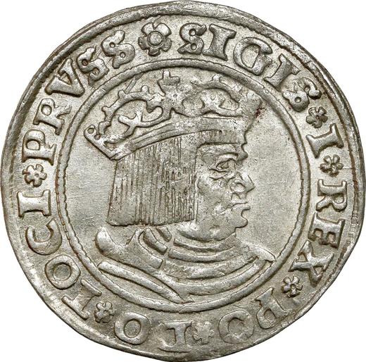 Obverse 1 Grosz 1529 "Torun" - Silver Coin Value - Poland, Sigismund I the Old