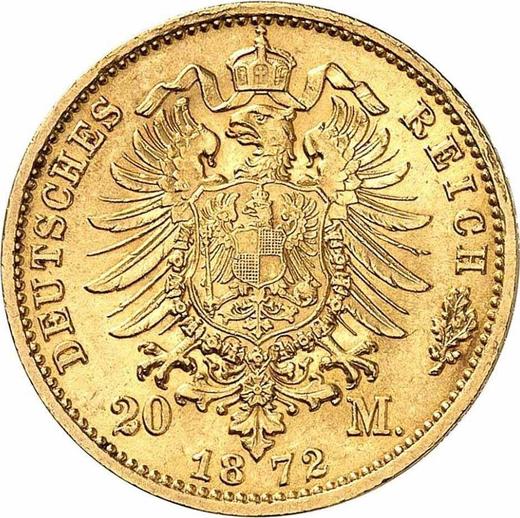Реверс монеты - 20 марок 1872 года C "Пруссия" - цена золотой монеты - Германия, Германская Империя