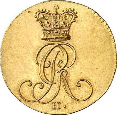 Anverso 1 Pfennig 1814 H Oro - valor de la moneda de oro - Hannover, Jorge III
