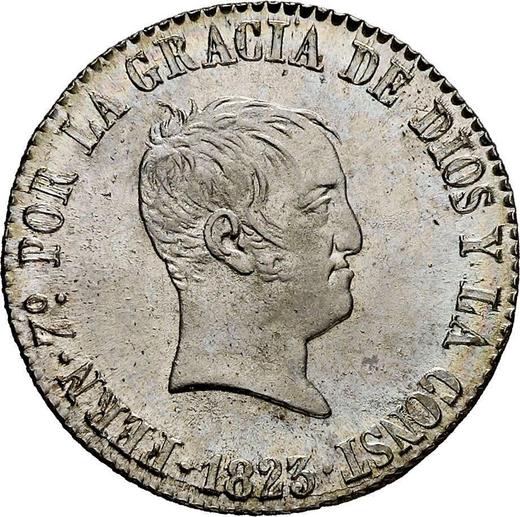 Avers 4 Reales 1823 B SP "Typ 1822-1823" - Silbermünze Wert - Spanien, Ferdinand VII